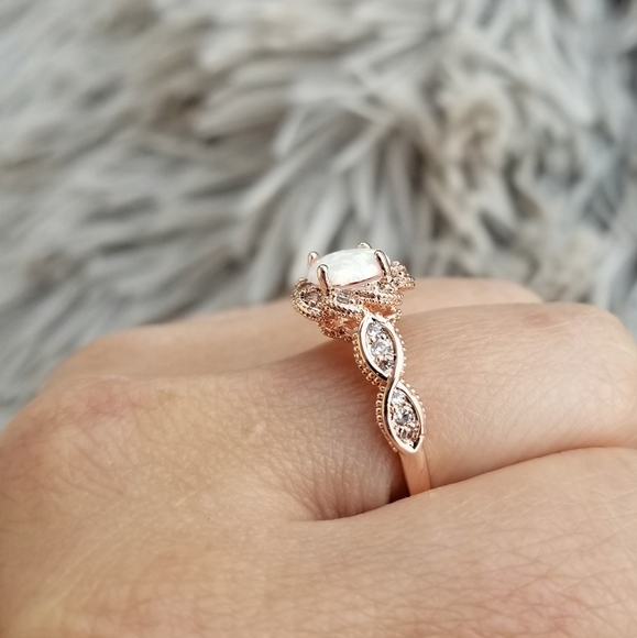 🔥LAST 1🔥NEW ROSE GOLD FIRE OPAL RING - Picture 9 of 11